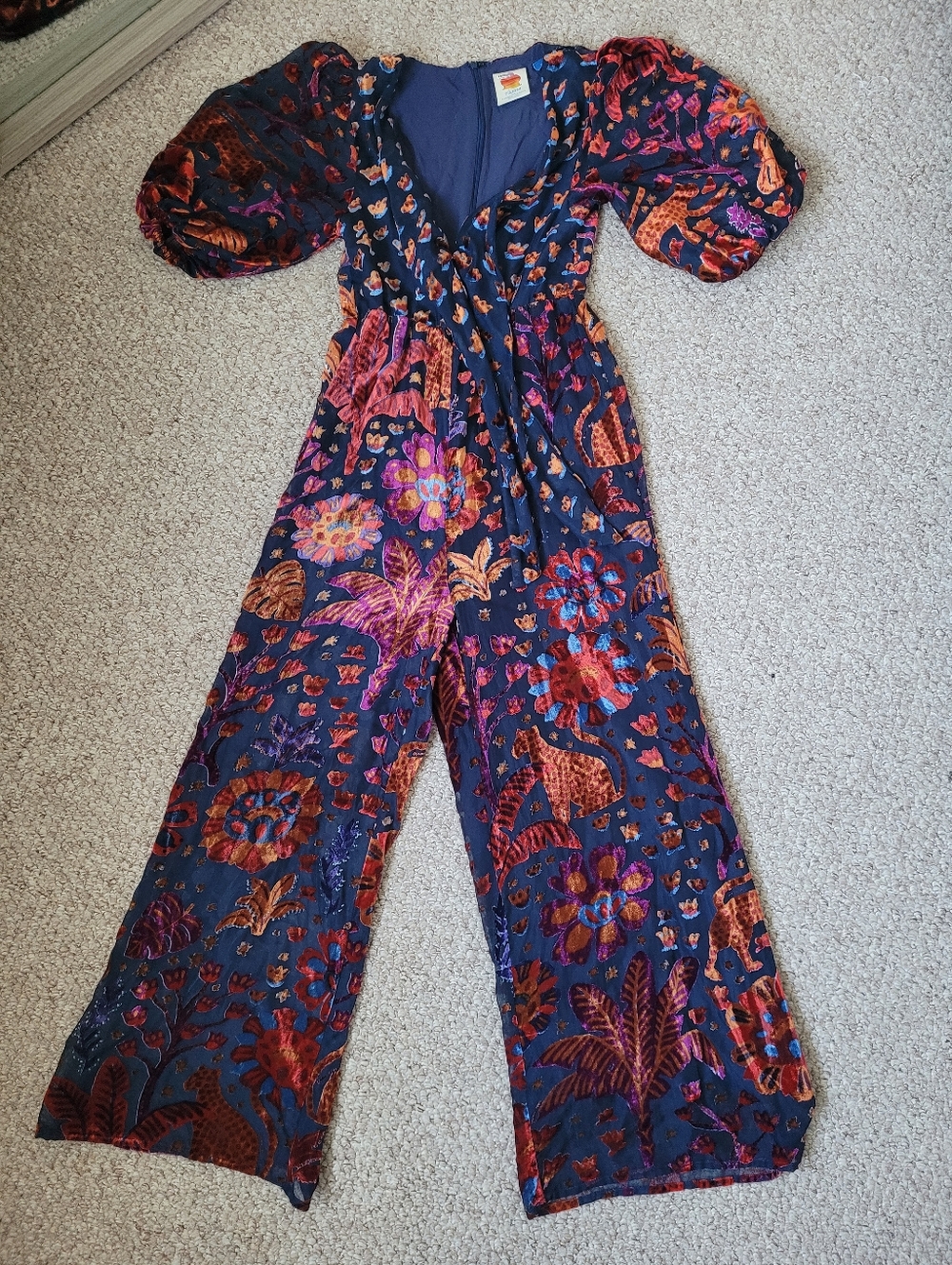 Farm Rio Velvet Jumpsuit - Picture 2 of 4